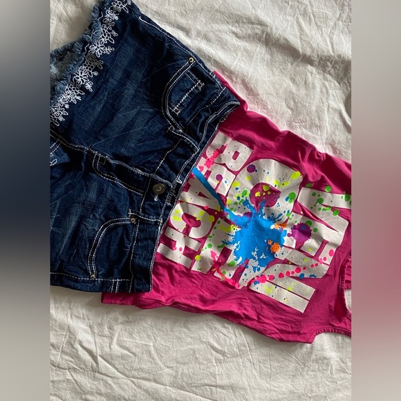 NWT JR’s Sz-3 “Amethyst” DenimShorts & Lightly PreLoved VeniceBeach CA Tank Sz-S - Picture 7 of 16